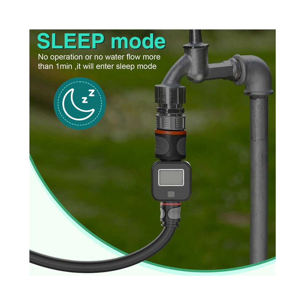 2X Water Flow Meter With Brass Metal Thread, Measures Ideal For Rv Water Tank Filling, Garden Hose Watering 6032221282815