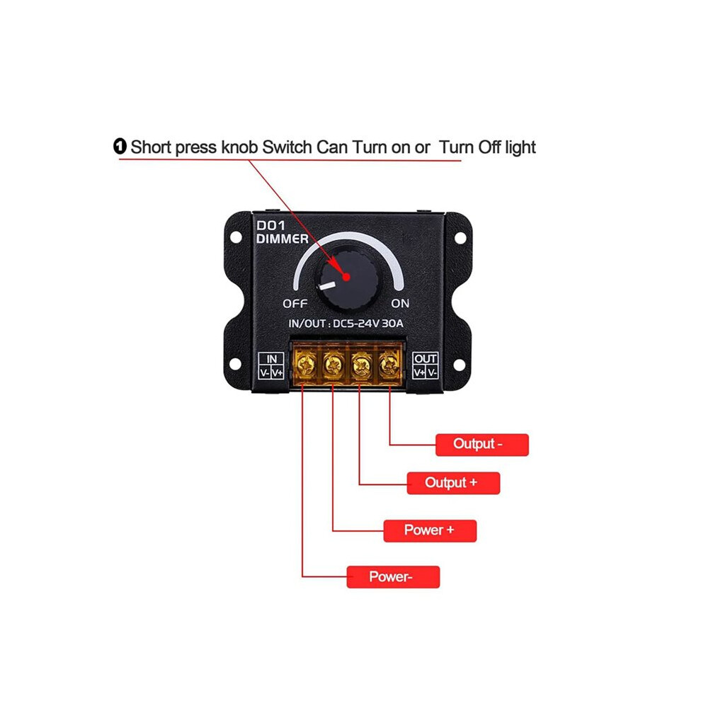 2X 5V 12V 24V 30A Rf-Led Dimmer Pwm Dimming Controller Wireless Control ,For Monochrome Led Strip Lights 6032294103703