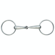(5.5in, Light Steel) Shires Hollow Mouth Horse Race Snaffle Bit