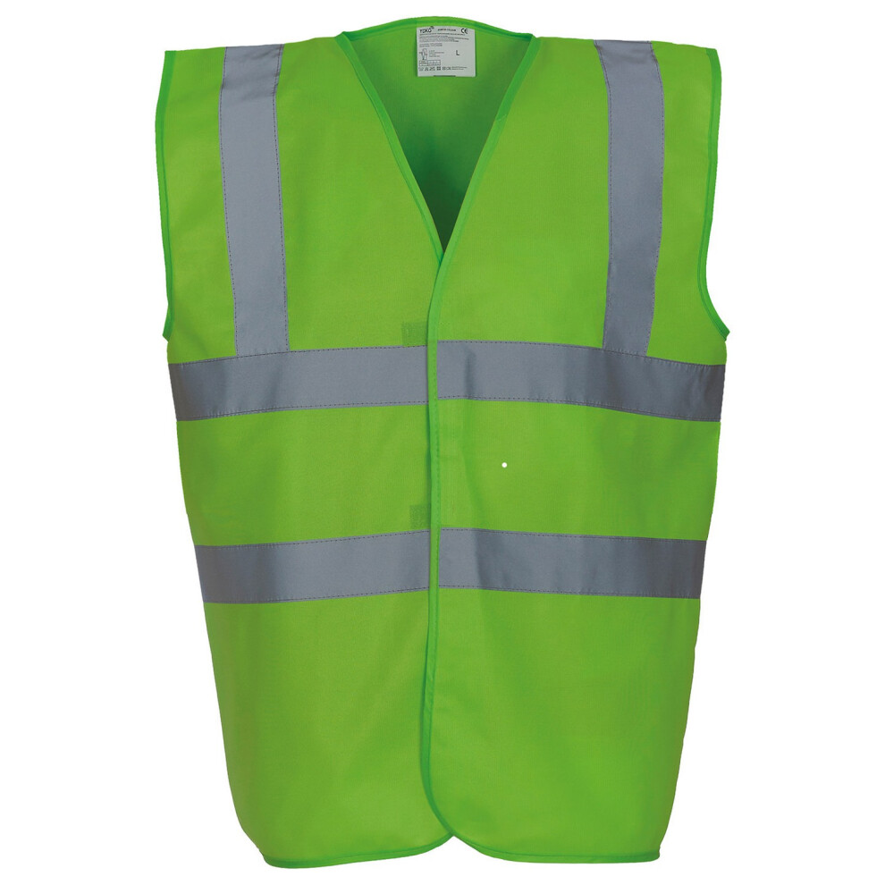 (Xl, Lime) Yoko Unisex Adult Hi-Vis Waistcoat 5063470308644