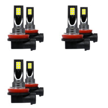 6 Pièces Séries Voiture H11 H8 H9 COB 60 W 6000 K LED Phare Antibrouillard Ampoules Remplacer Halogène Jeu Clair Blanc Lumière