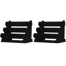 2X 3 Tier Bracelet Holder Jewelry Display Rack Storage Watch Bracelet Necklace Display Case Jewelry Display Case