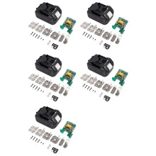 5X Li-Ion Batterijbehuizing Lithium-Ion Batterij Beschermplaat voor 10-Cellen Batterij Gereedschap Batterijbehuizing Kit