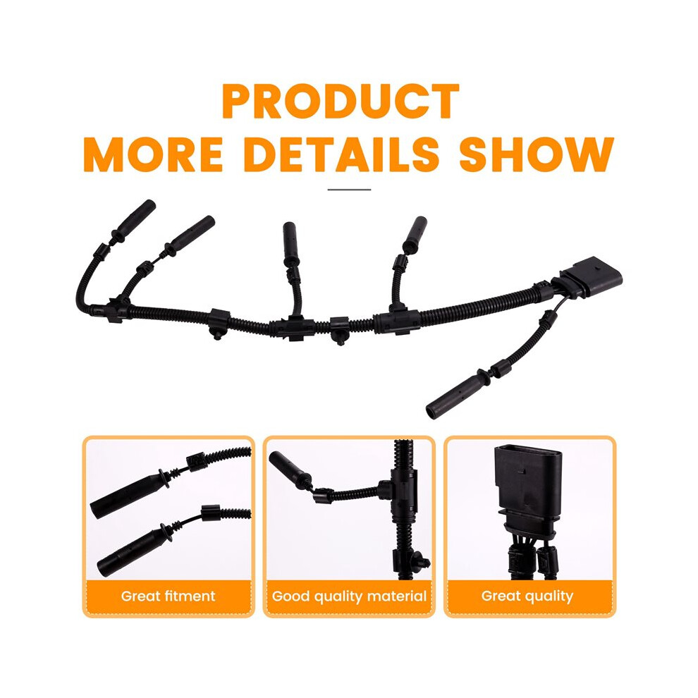 2X Car Glow Plug Bridge Wiring Harness 070971277B For Transporter 2003-2010 2.5 Tdi 4714069564842