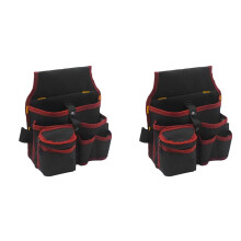 2X Multifunctional Tool Storage Bag Pouch Belt Electrician Toolkit Drill Wrench Screwdriver Hardware Tool Bags,B