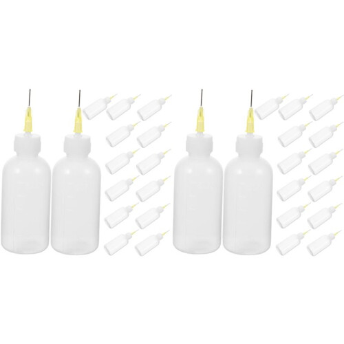 30pcs Pottery Applicator Bottles Precision Tip Plastic Squeeze Bottles for Glaze Paint and DIY for Accurate Application