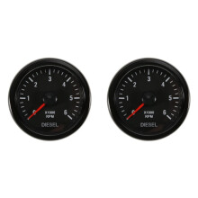 2pcs 2inch 52MM 0-6000 RPM Tachometer Backlight Tacho Meter Electrical Tachometer Gauge for 1-20 Cylinder Engine