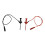 4x Multimeter Test Hook Clip  IC Hook Test Clip with Leads to 2mm Hole Socket High Quality Test Cable Parts 5