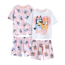 (5-6 Years, Multicoloured Print) Bluey Girls Bluey & Bingo Short Pyjama Set (Pack of 2)