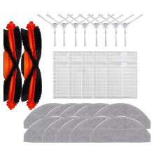 Convient Aux pour S20/E10 / E12 / E10C, Mijia 3C / 3C Pro / C103 Pièces Rouleau Principal Brosse Latérale Filtre Chiffon de Nettoyage