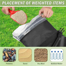 4PC Umbrella Base Weight,Patio Fillable Sand Bags,Heavy-Duty Furniture Outdoor Weights for Umbrella Stand Patio Garden S