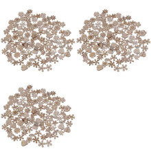 300Pcs Wood Discs Slices Flower Shape Unfinished Wooden Cutouts DIY Decoration