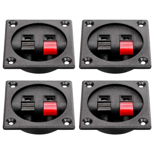 16PCS Speaker Box Terminal Cup, Spring Square Subwoofer Box Terminal Binding Post Connector for DIY Home Car Speaker 1