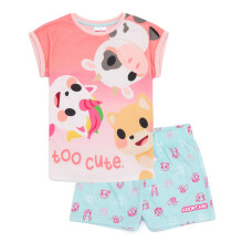 (4-5 Years, Pink/Blue) Adopt Me Childrens/Kids Short Pyjama Set