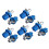 100 Pezzi LED Bulb Meter Dash B8-5D T5 Lampada con Supporto Blu Tuning Auto Car Light 2