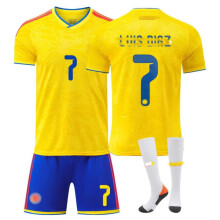 (yellow, S) 2026 FIFA World Cup Colombia Home Jersey and Socks Set #7 Luis Díaz