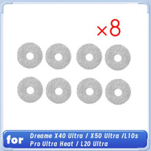 Pour X40 Ultra/X50 Ultra/L10s Pro Ultra Heat/L20 Ultra Chiffon de Nettoyage Pièces de Rechange pour Aspirateur Robot 8 Pièces