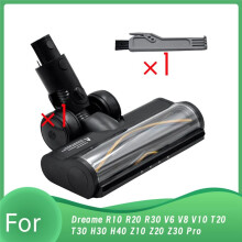 Pour R10 R20 R30 T30 Aspirateur, Brosse Électrique pour , Tête de Brosse à Rouleau Souple avec Éclairage LED Anti-Poussière