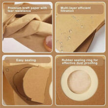 Paper Filter Dust Bags Compatible with for 2 MV 2 2.200 2.550 A2003 Wet and Dry Vacuum Bags,6.904-322.0