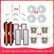For Mijia Omni 2 C102CN / B101CN / B116CN / X10+ Parts Accessories Main Side Brush Hepa Filter Mop Bags