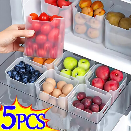 Refrigerator Door Storage Box, Compartmentalized Shelf, Food and Vegetable Preservation Box 1