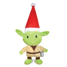 STAR WARS Hundleksak Yoda | Santa Yoda Squeaky Hundleksak | Pluche Julhundleksak 6 tum