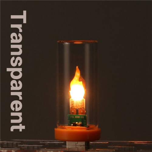 Dynamic Flame Lamp Simulated Candle Filament USB Ambient Lighting for Car Interior, Computers A 1