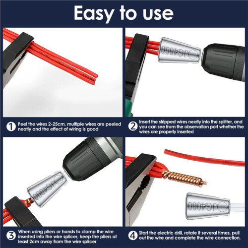 5Pack Electric Wire Twister Tool - Fast Wire Stripping, Heat Resistant, Easy to Use 2