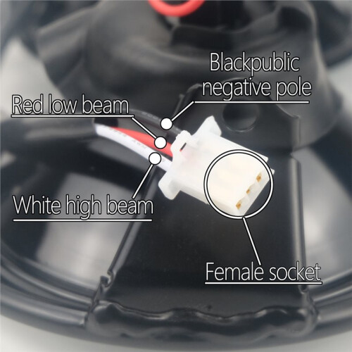 Motorcycle Spotlight LED Dual Round Headlight High and Low  for  ZOOMER RUCKUS Scooter 2