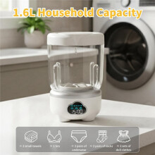 Draagbare Wasmachine, 6000mAh Ondergoedwasmachine, 1,6L Draadloze -Wasmachine, 3 Wasprogramma'S