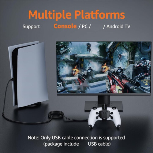 Paddles for PS5 Controller with MIC Function, Upport Combo/Turbo/Key Swap/Remapping Features, for PS5 Console/PC/ 1