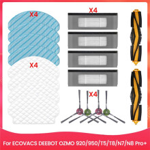 Per DEEBOT OZMO 920/950/T5/T8/N7/N8 Pro+ Parti di Ricambio per Aspirapolvere Spazzola Principale Filtro Panno Monouso per Mocio