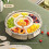 Six Grids Multi Compartment Fruit Tray Round Snack Box for Home Organization Clear Divided Rotating Serving Tray 4