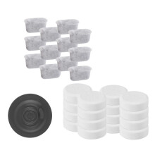 Kit de Limpeza para Máquinas de Café Expresso para ES601 e ES701: Pacotes Descalcificantes, Pastilhas de Limpeza, Filtros de Água e Insertos B