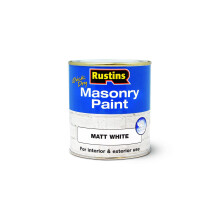 RUSTINS Masonry Paint Matt White 250ml