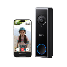 eufy Video Doorbell Camera Wireless C30, Live Video Call, 2K FHD, Battery Powered, 16:9 Wide View, Easy Installation, AI Human Detection for People a