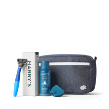 Kit de Afeitado de Viaje Harry's para Hombre - Neceser, Maquinilla, Gel de Afeitar y Funda - Kit Aprobado por TSA