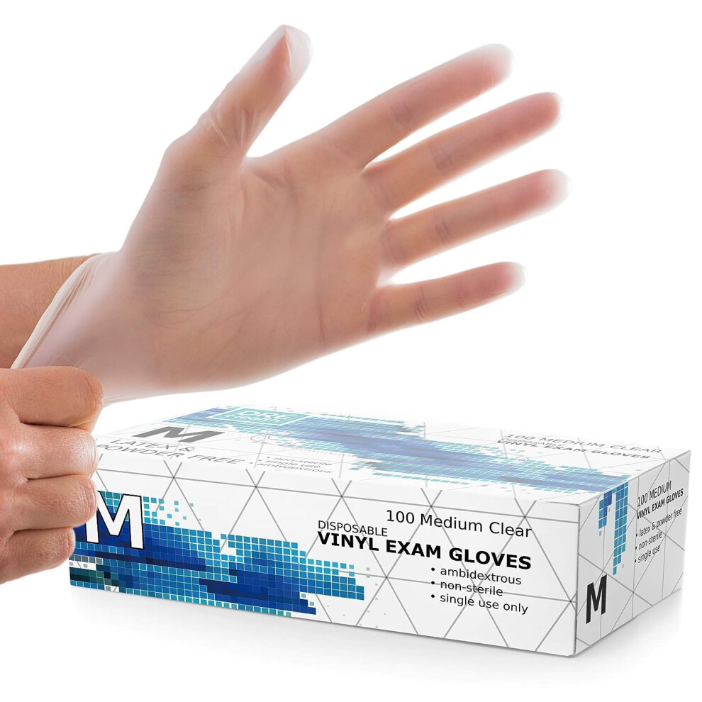 Gloveman Clear Vinyl Gloves Small Â Disposable Powder-Free & Latex-Free Gloves (Box Of 100) Â Food Prep, Cleaning & Hygiene 5008074044420