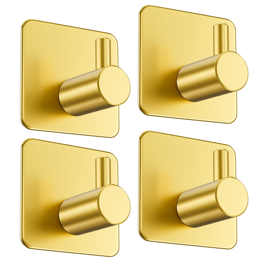 Aikzik 4 Self Adhesive Hooks, Extra Sticky And Strong, Stick On Hooks For Hanging Up To 8Kg, Coat Hooks On Wall Or Door For Towel, Coat, Hat, Key - G 5002087878713