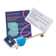Blue Badge Co Genuine NKS Radar Key for Disabled Toilets, Accessible Loos in The UK, Easy Turn Access Key, Ideal for Disabled Blue Badge Holders
