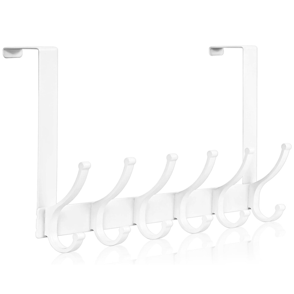 Optish Over The Door Hooks, Door Hanger Hook, Over The Doors Towel Rack For Bathroom, Doors Towel Hanger For Hanging Coats Hats (1Pack, White) 5008425947448