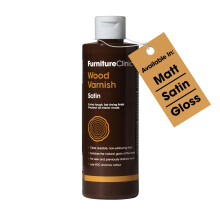 Wood Varnish - 500ml - Fast Drying, Clear Varnish for Wood - Low Odour, Water-Based Varnish - Protects Interior Wood from Scratches and Stains – Sat