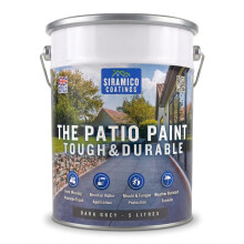 SIRAMICO COATINGS The Patio Paint | 5 Litre - Dark Grey | Superior Patio Paint with Professional Finish for Use on Patios, Walkways, Walls | Non-Toxi