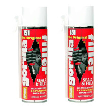FERRIS | The Original Gorilla Filler [2 x 500ml] Weatherproof Expanding Foam Filler | Securely Seals & Fills, Squeezes into Gaps | Suitable for Filli
