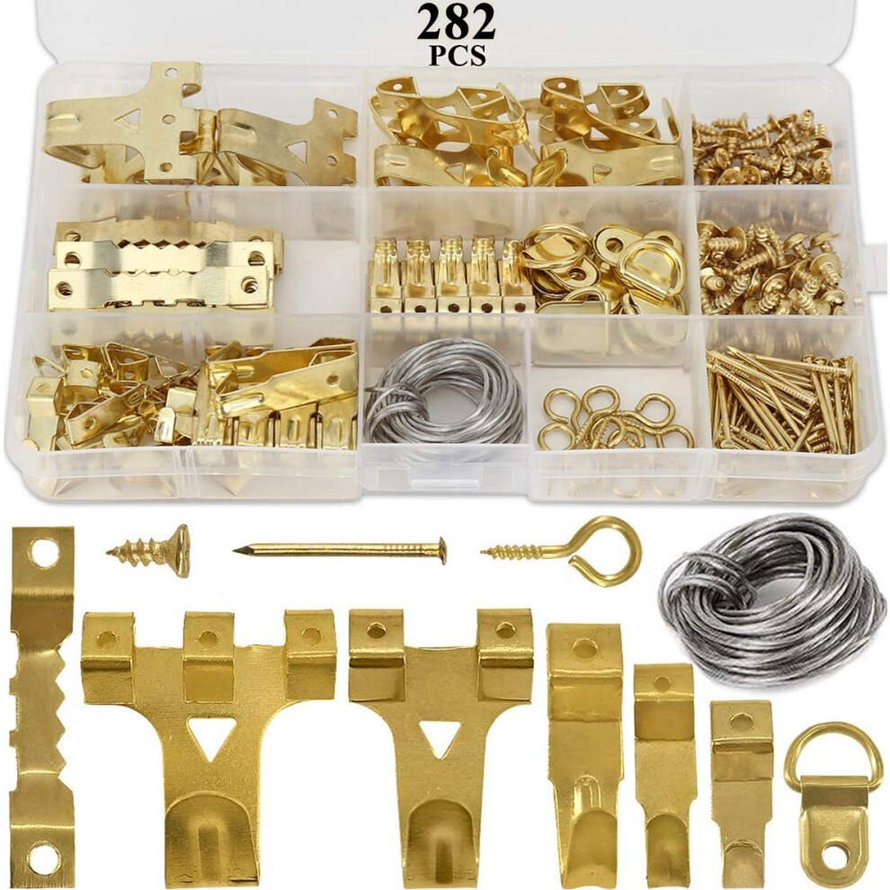 Photos - Other for Repair HAUSPROFI 282pcs Picture Hooks for Hard Walls, Picture Hanging Kit for Picture Frame Fixing, Assorted Picture Hanger Set wit