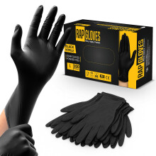 200 Disposable Gloves Large Black Gloves Strong Grip Work Gloves for Daily Use Protection Professional Food Safe Nitrile Disposable Gloves