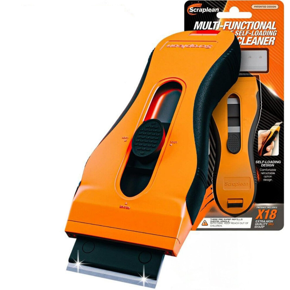 Scraplean Multi-Purpose Non-Scratch Oven, Hob, Glass, Window, Ceramic And Cooktop Cleaning Tool- 18 Refills With Storage Cleaning Tool, Auto-Reload S 5009662077738