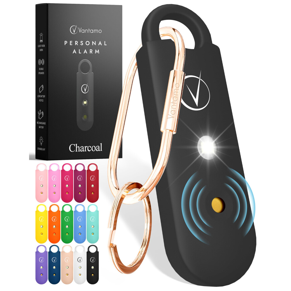 Vantamo Personal Alarms For Women With Strobe Led Light, Extra Loud 130Db Self Defense Keychain With 2 Dynamics, Unique Panic Alarm With Keychain & K 5008554775684
