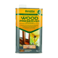 Barrettine Wood Preserver (Clear, 1L) - UV Fade Resistant, Durable & Water Repellent Premier Wood Preserver, Deep Penetrating, Low Odour & Oil Based,
