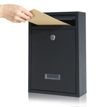 Post Boxes Wall Mounted Waterproof, Steel Mail Box with 2 Keys, Lockable Weatherproof Large Letter Lostal Boxes for Outside or Door,?9 x 21.5 x 32 cm